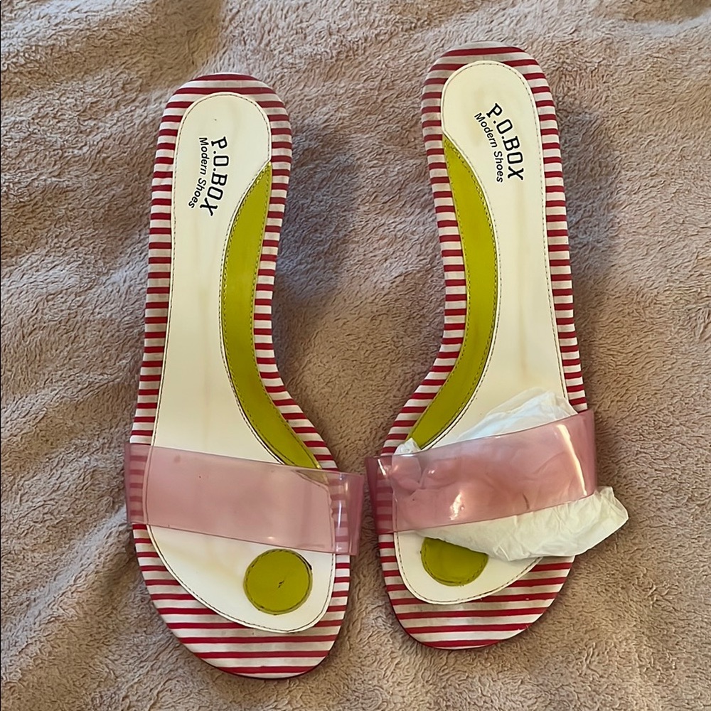 Pink Striped Women's Shoes